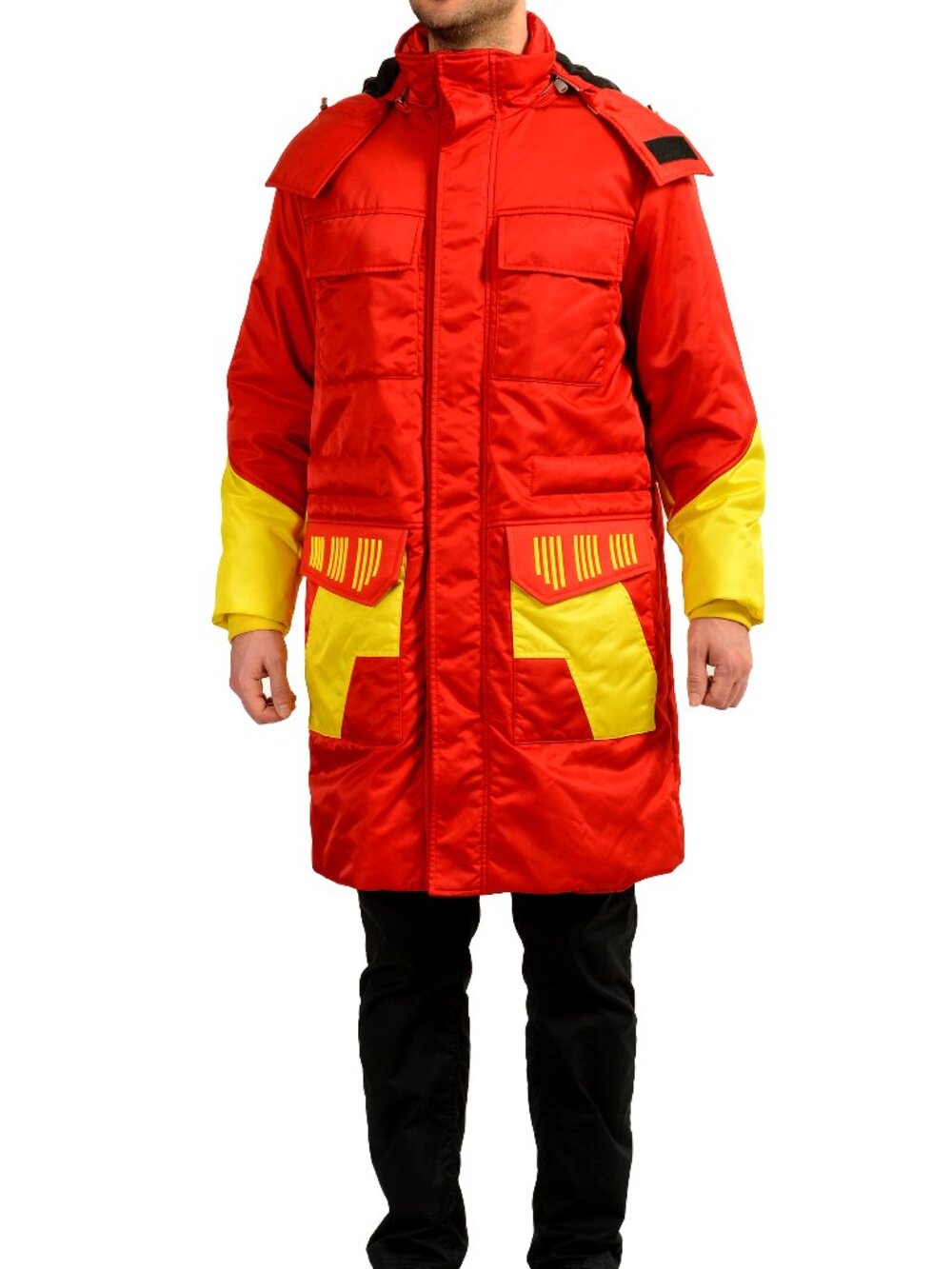 Scuderia Ferrari Men's Red Hooded Parka Jacket Coat US L IT 52